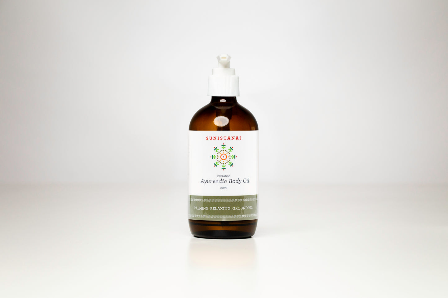 The Ayurvedic Body Oil is a tri-doshic blend made to nourish the skin, reduce inflammation, and provide relief from stress or topical trauma. This oil is a grounding oil and when applied enhances presence and warms the body.